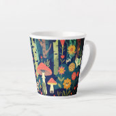 Psychedelischer Walddesign Milchtasse (Rechte Ecke)