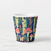 Psychedelischer Walddesign Milchtasse (Vorderseite)