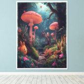 psychedelischer Waldleinwanddruck Leinwanddruck (Insitu (Holzboden))