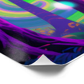 Psychedelischer Waldposter Poster (Ecke)