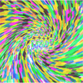 Psychedelischer Wirbelsturm Aufkleber (Vorderseite)