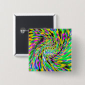 Psychedelischer Wirbelsturm Button (Vorne & Hinten)