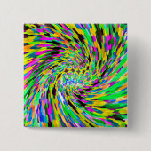 Psychedelischer Wirbelsturm Button (Vorderseite)