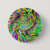 Psychedelischer Wirbelsturm Button (Vorderseite)