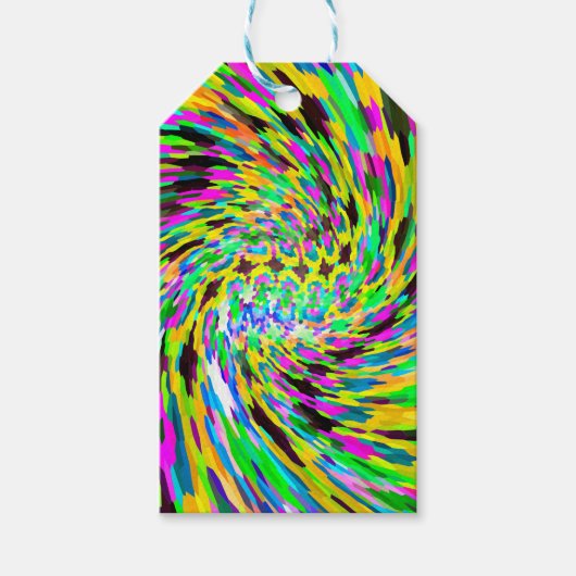 Psychedelischer Wirbelsturm Geschenkanhänger (Vorderseite)