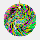 Psychedelischer Wirbelsturm Keramik Ornament (Hinten)