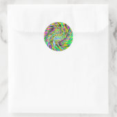 Psychedelischer Wirbelsturm Runder Aufkleber (Tasche)