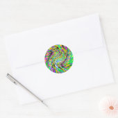 Psychedelischer Wirbelsturm Runder Aufkleber (Umschlag)