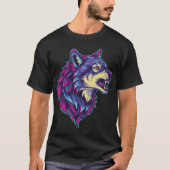 Psychedelischer Wolfskopf T-Shirt (Vorderseite)