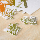 Psychedelischer wütender Hutmacher Trippy Alice Puzzle (Seite)