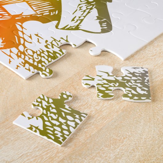 Psychedelischer wütender Hutmacher Trippy Alice Puzzle (Seite)