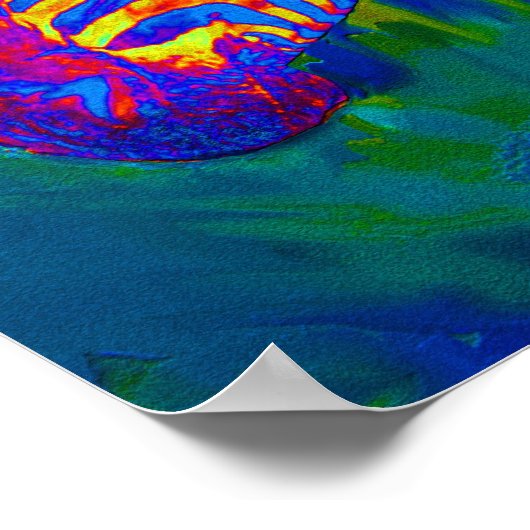 psychedelischer Zebra Poster (Ecke)