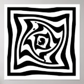 Psychedelischer zeichn mit optischer Täuschung Poster (Vorne)