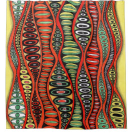 Psychedelischer Zentangle-Eyes-Duschvorhang - Vibr Duschvorhang
