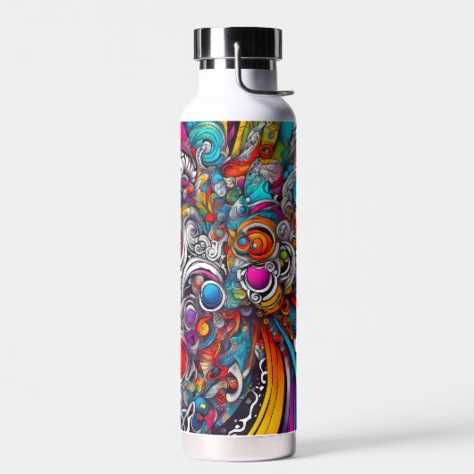 Psychedelisches Abstract Design Trinkflasche (Links)