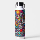 Psychedelisches Abstract Design Trinkflasche (Vorne)