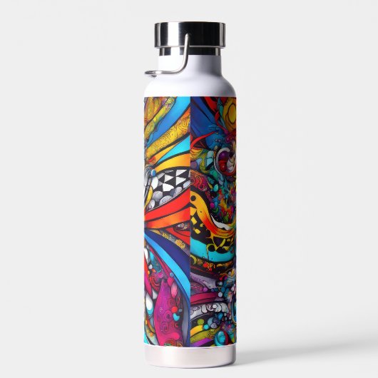 Psychedelisches Abstract Design Trinkflasche (Rechts)