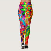 Psychedelisches abstraktes cooles niedliches leggings (Rückseite)
