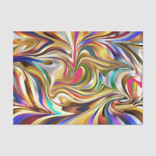 psychedelisches abstraktes Gewebepapier Seidenpapier (Vorderseite)