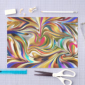 psychedelisches abstraktes Gewebepapier Seidenpapier (Handwerk)