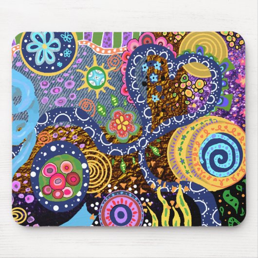 Psychedelisches abstraktes Muster mousepad (Vorne)
