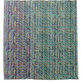 Psychedelisches abstraktes Wellenmuster-Design 130 Duschvorhang (Vorderseite)
