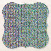 Psychedelisches abstraktes Wellenmuster-Design 130 Untersetzer (Vorderseite)