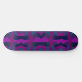 Psychedelisches afrikanisches Patchwork: Aquamarin Skateboard (Horizontal)