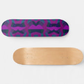 Psychedelisches afrikanisches Patchwork: Aquamarin Skateboard (Horizontal)