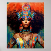 Psychedelisches Afrikanisches Vibranntposter Poster (Vorne)