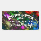 Psychedelisches Alkoholtink Abstrakte Malerei Banner (Horizontal)