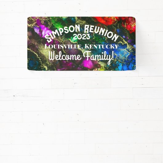 Psychedelisches Alkoholtink Abstrakte Malerei Banner (InSitu)