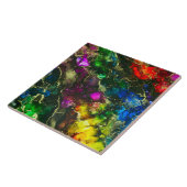 Psychedelisches Alkoholtink Abstrakte Malerei Fliese (Seite)