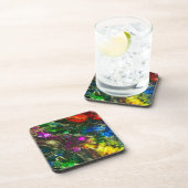 Psychedelisches Alkoholtink Abstrakte Malerei Getränkeuntersetzer (Rechte Seite)