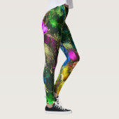 Psychedelisches Alkoholtink Abstrakte Malerei Leggings (Rechts)