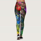 Psychedelisches Alkoholtink Abstrakte Malerei Leggings (Rückseite)