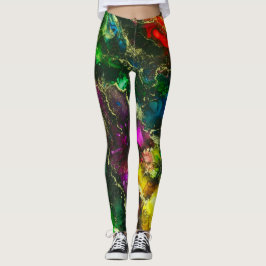 Psychedelisches Alkoholtink Abstrakte Malerei Leggings