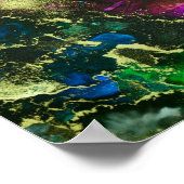 Psychedelisches Alkoholtink Abstrakte Malerei Poster (Ecke)