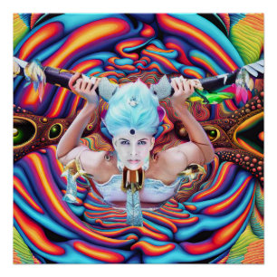 Psychedelisches Astral-Flugzeug Poster