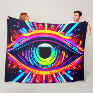 Psychedelisches Auge des Universums Art Fleecedecke