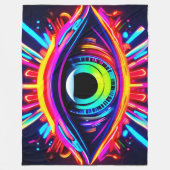 Psychedelisches Auge des Universums Art Fleecedecke (Vorderseite)