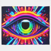 Psychedelisches Auge des Universums Art Fleecedecke (Vorderseite (Horizontal))