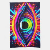 Psychedelisches Auge des Universums Art Geschirrtuch (Vertikal)