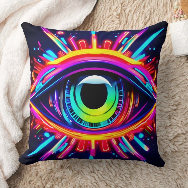 Psychedelisches Auge des Universums Art Kissen (Decke)