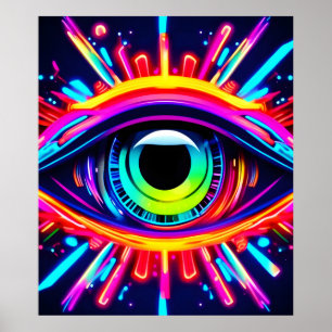 Psychedelisches Auge des Universums Art Poster