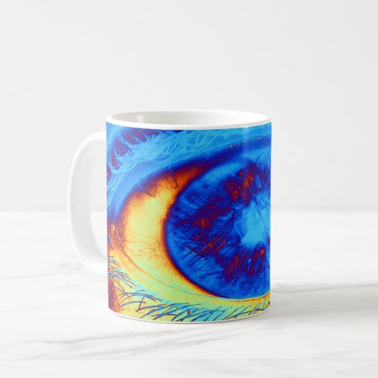 Psychedelisches Auge Kaffeetasse (Vorderseite Links)