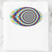 Psychedelisches Auge Ovaler Aufkleber (Tasche)