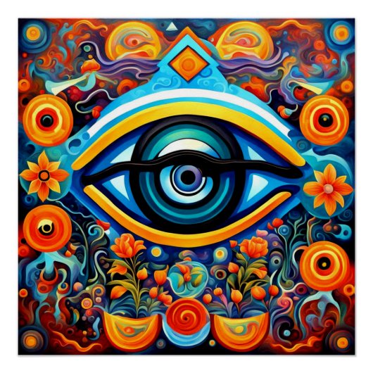 Psychedelisches Auge Poster (Vorderseite)