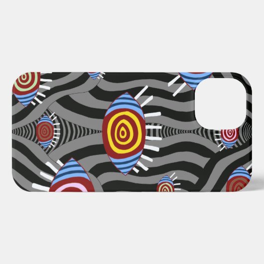 Psychedelisches Augenmuster - Art Phone Case iPhone Hülle (Rückseite (Horizontal))