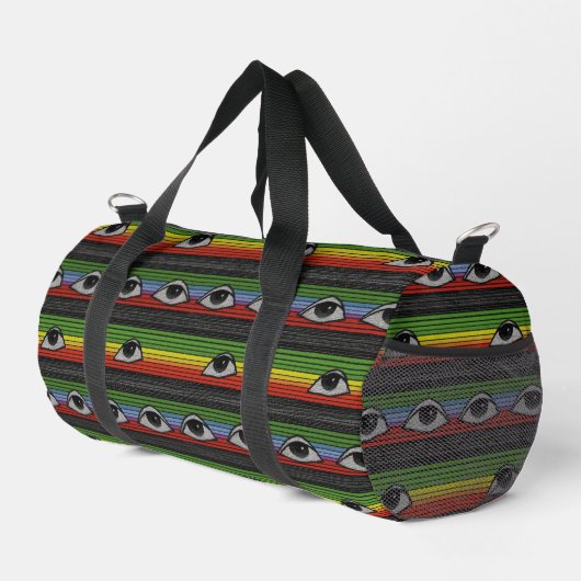 Psychedelisches Augenmuster Duffle Bag (Rechte Ecke)